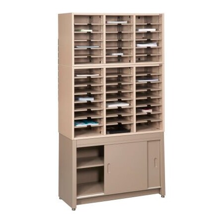 Datum Filing Systems Legal Literature Cabinet Rack, Regal Cherry Laminate Top Medium Gray Finish LC7253-L20-T23